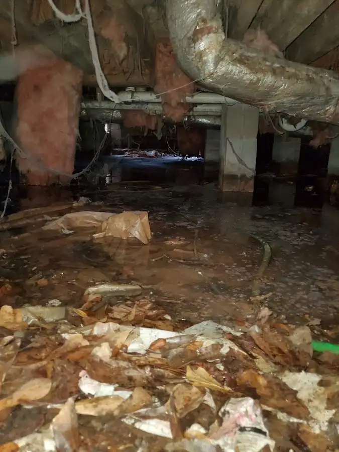 Crawl space flood assessment for Commercial Water Damage Restoration in Schuylkill