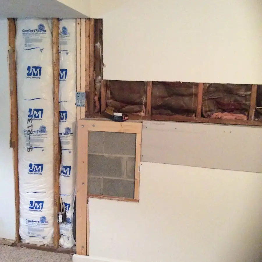 Wall insulation replacement during Contents Cleaning & Restoration in Schuylkill